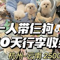 行李收纳vlog一人带三狗，自驾云南不想再等啦，等不到同行的人，那就自己先出发。#vlog #带上毛孩子出发去野#万物可爱计划#养狗人的日常