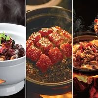 水煮芝麻鱼,花菇红烧肉,盐菜慢蒸肉,萝卜烧牛筋腩,蒜香辣子鸡,青龙麻婆豆腐,椒麻粉蒸肉…一组不失根让老味有新意川味畅销旺菜