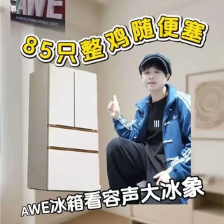 AWE逛展挖到宝，大冰象605！冰箱界的大胃王，喜欢大冷冻的家人们一定不要错过，85只整鸡随便塞！#AWE #容声大冰象 #大冷冻 #新品评测