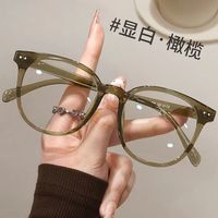 大脸天菜！冷茶色素颜眼镜也太绝了