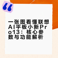 一张图看懂#联想AI平板小新Pro13#，行业首发端侧一键部署天禧PadClaw，平板也能养上龙虾了~采用13英寸3.5K超清大屏，支持杜比视界+杜比全景声，第四代骁龙8s旗舰性能，学习娱乐两不误，还有10200mAh的大电池长续航，大屏AI平板一步到位！#AI智学笔超万象##小新2026#