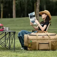 户外大容量拖轮包，加厚防泼水可扩容收纳旅行包 #户外旅行装备 #大容量收纳包 #防泼水行李包 #可扩容旅行包 #多功能拖轮包