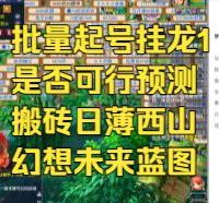 梦幻西游畅玩服批量挂龙1到底可行吗