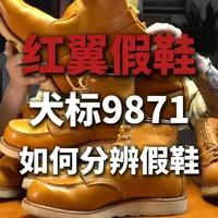 特别真的假鞋，红翼犬标9871，擦亮眼睛 #redwing #红翼 #工装靴 #红翼犬标 #红翼875