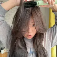 直发梳有隐藏用法 八字刘海➕高颅顶➕大波浪