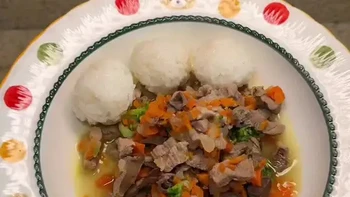 第6集 挑战100道狗狗鲜食，今天做鸭肉清火套餐#宠物 #狗粮 #宠物零食 #比熊 #自制狗饭 @DOU+上热门