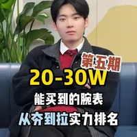 锐评20-30能买到的表实力排名（5） #从夯到拉 #劳力士 #百达翡丽