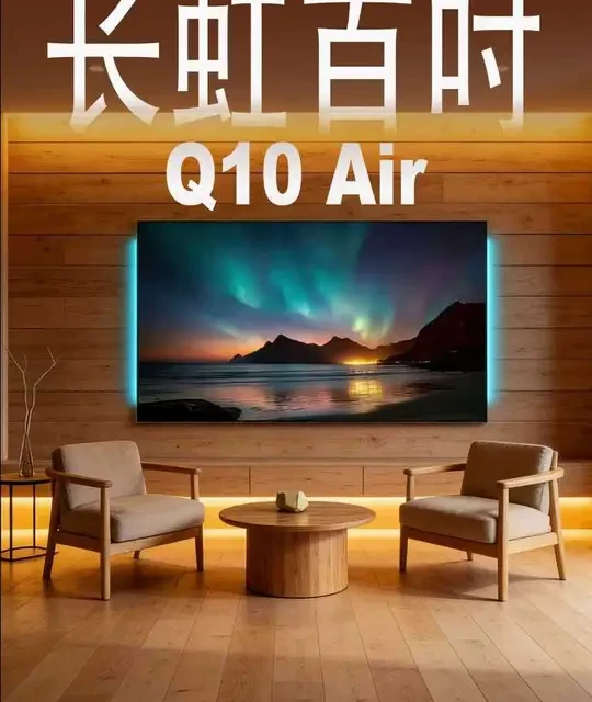不刺眼不抢戏它的光翼只是在安静地治愈你长虹百吋Q10Air #上海AWE #长虹 #长虹电视 #长虹百吋Q10Air #数码科技