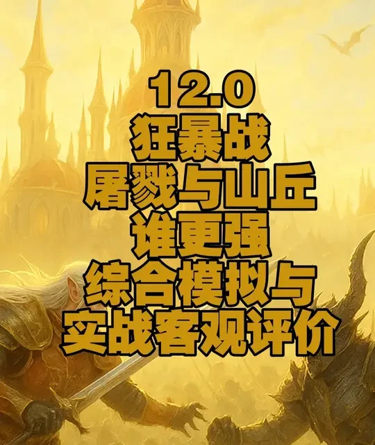12.0山丘狂暴与屠戮狂暴到底谁更强？模拟与实战客观评价 #魔兽世界 #魔兽世界至暗之夜攻略 1：模拟单体几乎一样并没有说什么屠戮远大于山丘 2：大秘境模拟山丘领先屠戮百分5+ 3：结合实战山丘输出更简单，爆发更高，出伤更快，山丘实战遥遥领先屠戮