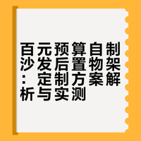 挑战百元块钱做沙发后置物架，安装超简单