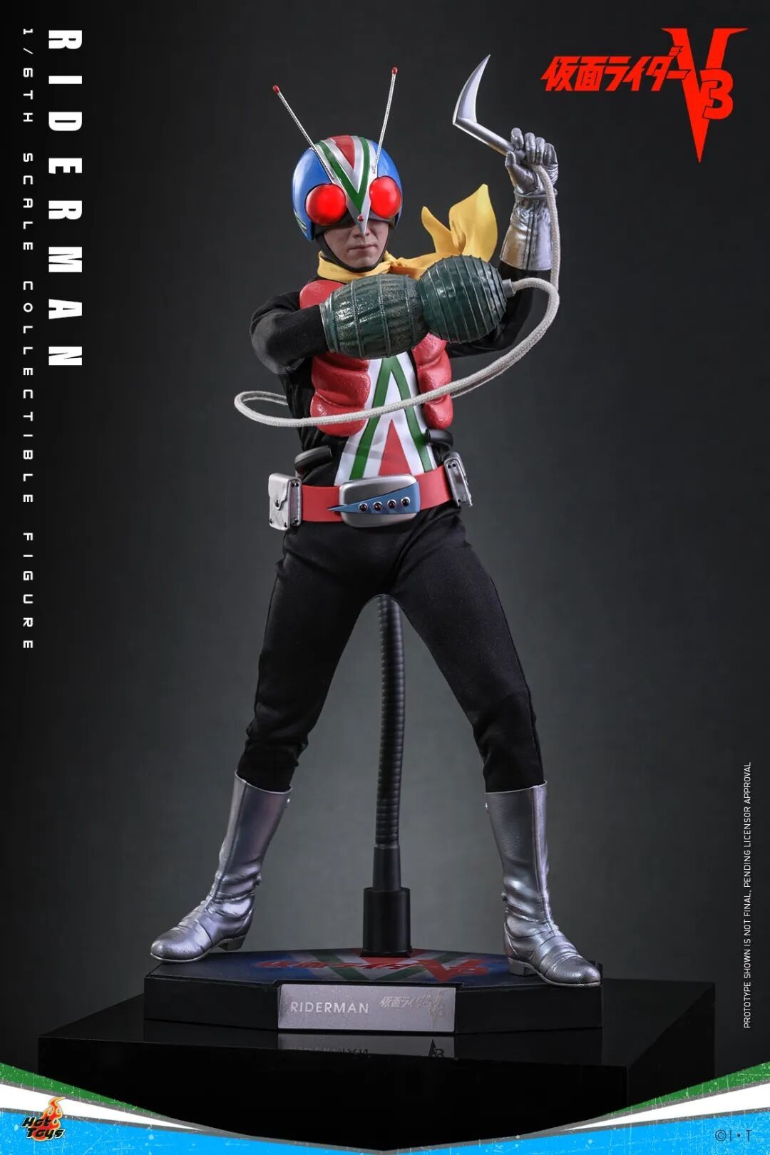 Hot Toys新品:1/6《假面骑士V3》骑士人 重现昭和经典