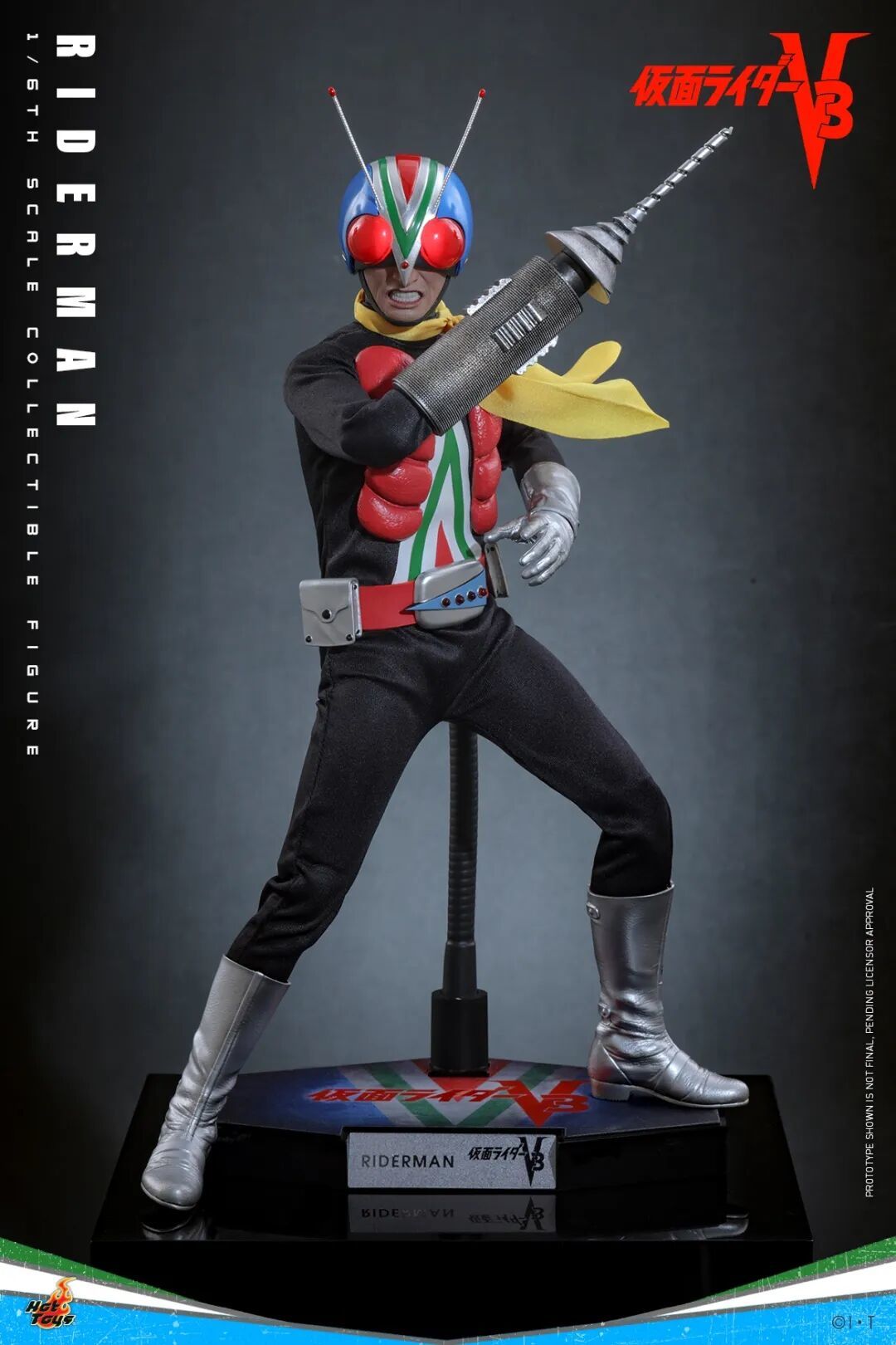 Hot Toys新品:1/6《假面骑士V3》骑士人 重现昭和经典