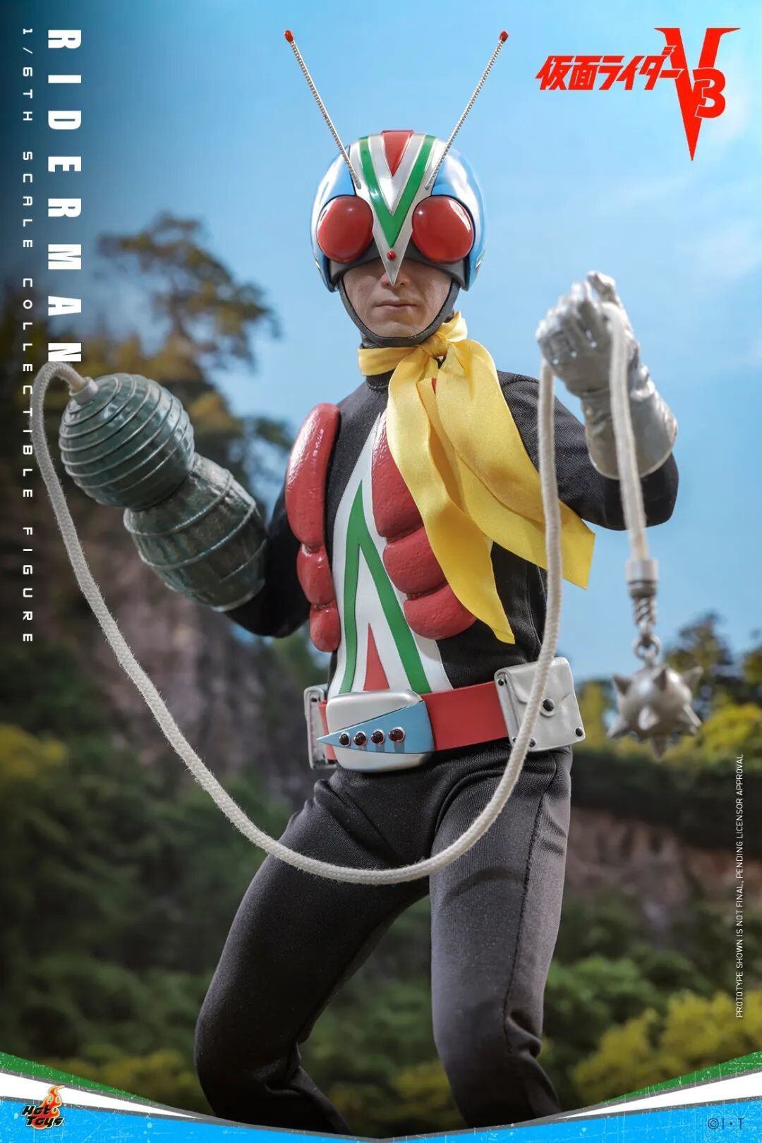 Hot Toys新品:1/6《假面骑士V3》骑士人 重现昭和经典