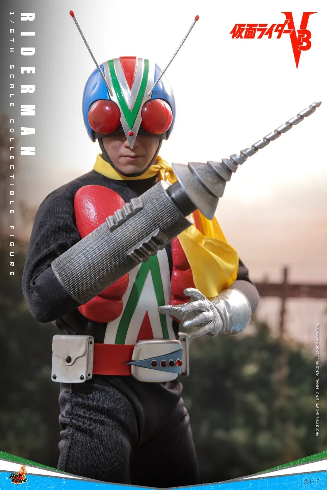 Hot Toys新品:1/6《假面骑士V3》骑士人 重现昭和经典