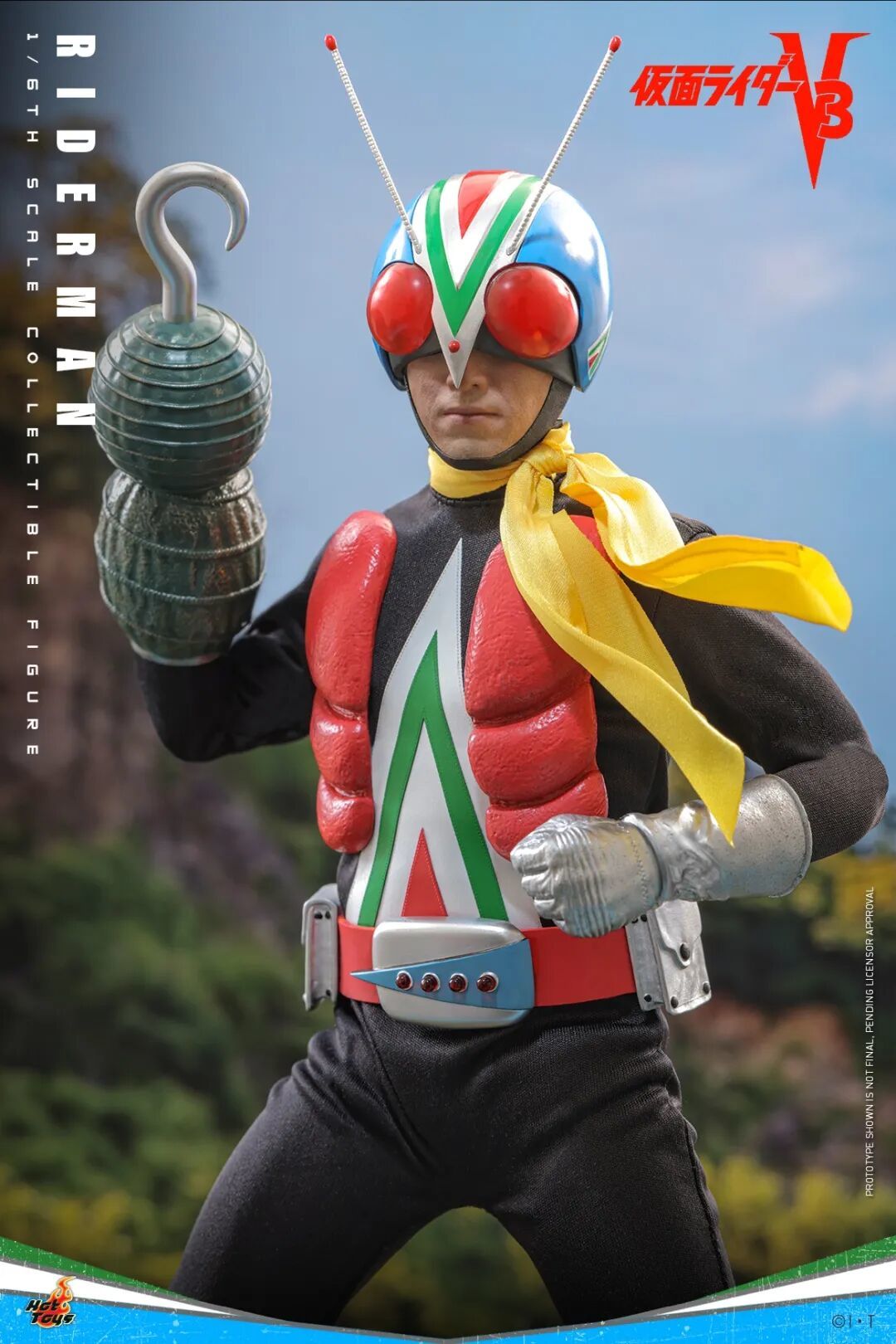 Hot Toys新品:1/6《假面骑士V3》骑士人 重现昭和经典