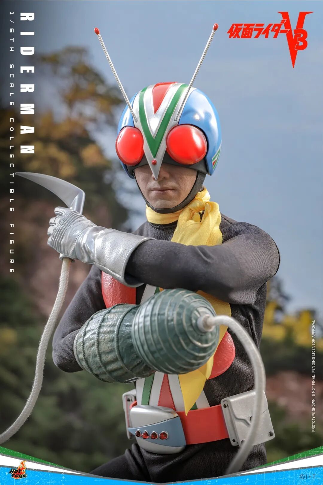 Hot Toys新品:1/6《假面骑士V3》骑士人 重现昭和经典