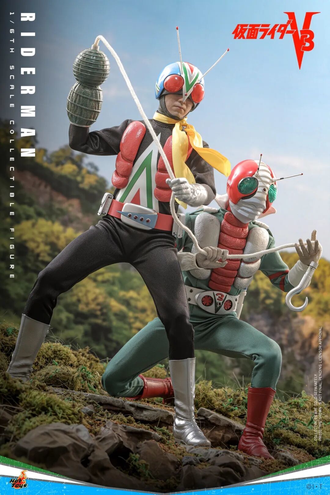 Hot Toys新品:1/6《假面骑士V3》骑士人 重现昭和经典
