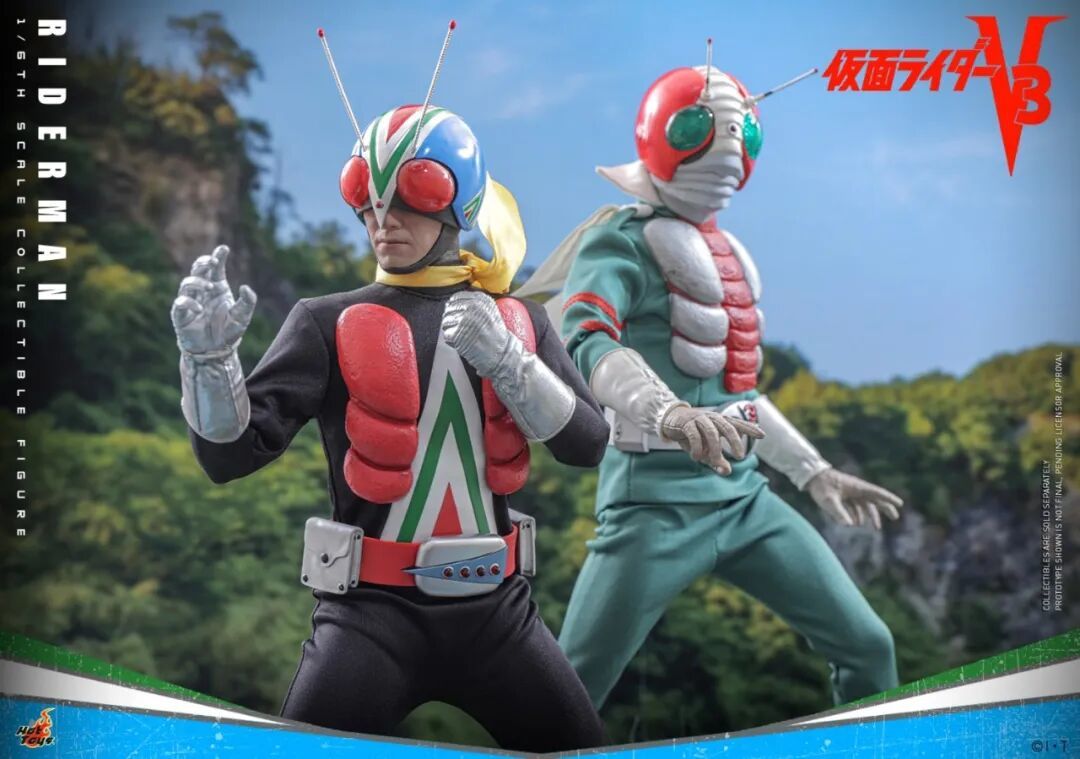 Hot Toys新品:1/6《假面骑士V3》骑士人 重现昭和经典