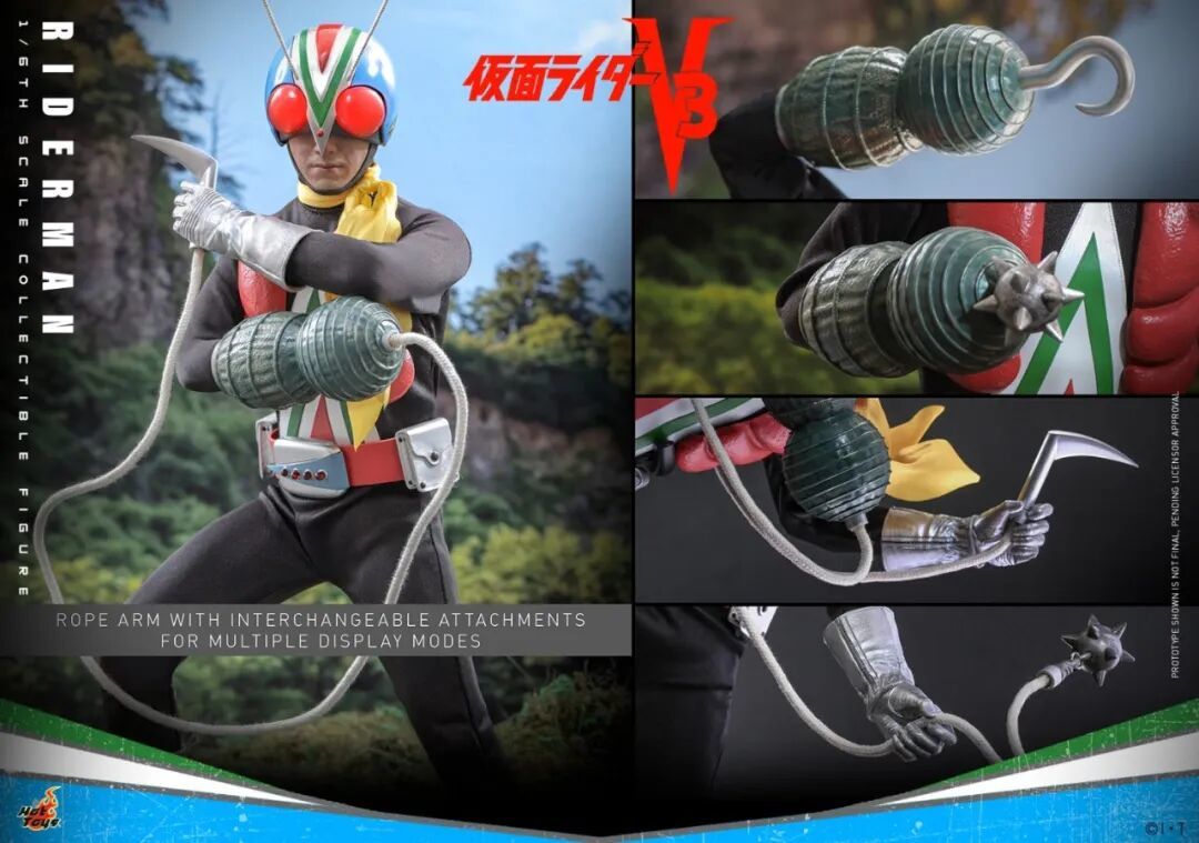 Hot Toys新品:1/6《假面骑士V3》骑士人 重现昭和经典