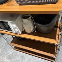 厨房置物架落地式靠墙一体分层收纳架子