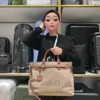 新秀丽新款TL3奶咖色手提包，长沙机场新秀丽