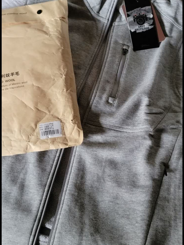 灰壳透气男士羊毛马甲XL