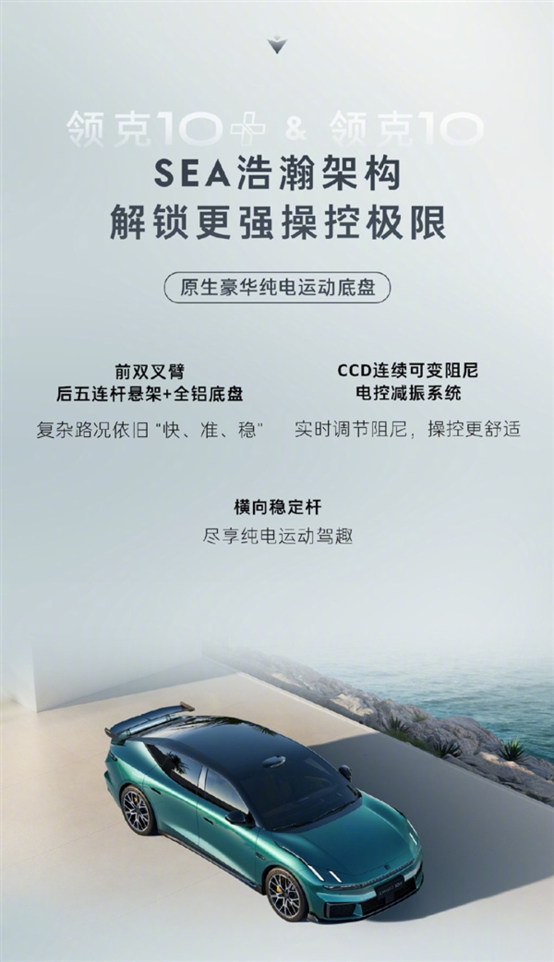 双电机四驱近1000马力 领克10+性能轿车发布:零百3秒级