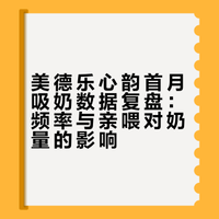 使用美德乐心韵第一个月的吸奶记录