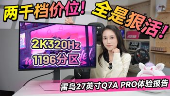 26款高刷电竞屏上新！两千档竟全是狠活？【雷鸟27英寸Q7A PRO 2K+320Hz+1196分区】