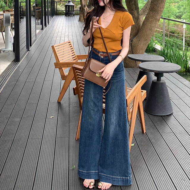 ✨小个子天菜｜李李服饰超阔腿牛仔裤，穿出大长腿！