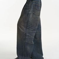 被问爆的复古神裤｜廓形捏褶阔腿牛仔，藏肉显瘦还自带氛围感