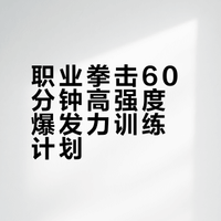 🏆 职业拳击60分钟高强度爆发力训练计划