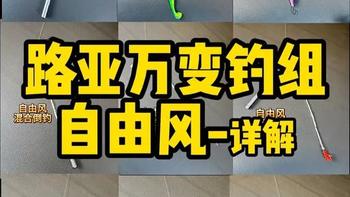 路亚万变自由风钓组详解 强效诱鱼，简单，快速，万变！
根据环境和目标鱼，选择搭配不同的钩子、饵等配件。
特别适合窗口期和作钓时间短的钓友，灵活调整快速更换，增加作钓时长！
#路亚钓组 #自由风钓组 #路亚假饵