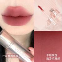 黄皮天菜✨惟都干南瓜色细闪唇釉 雾面丝绒感焊在嘴上