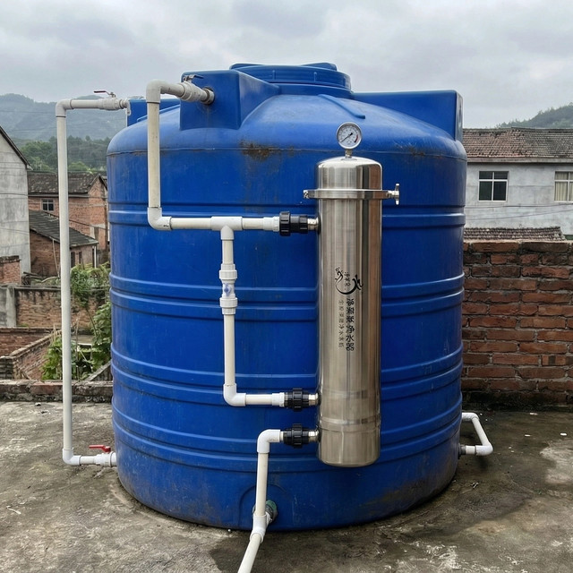 自建房别墅必入！净莱泉304不锈钢净水器，解决黄泥水浑浊水难题