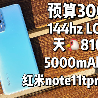 300左右拥有144Hz LCD屏，搭在天玑8100的红米note11tpro，当年的性能小钢炮如今使用如何