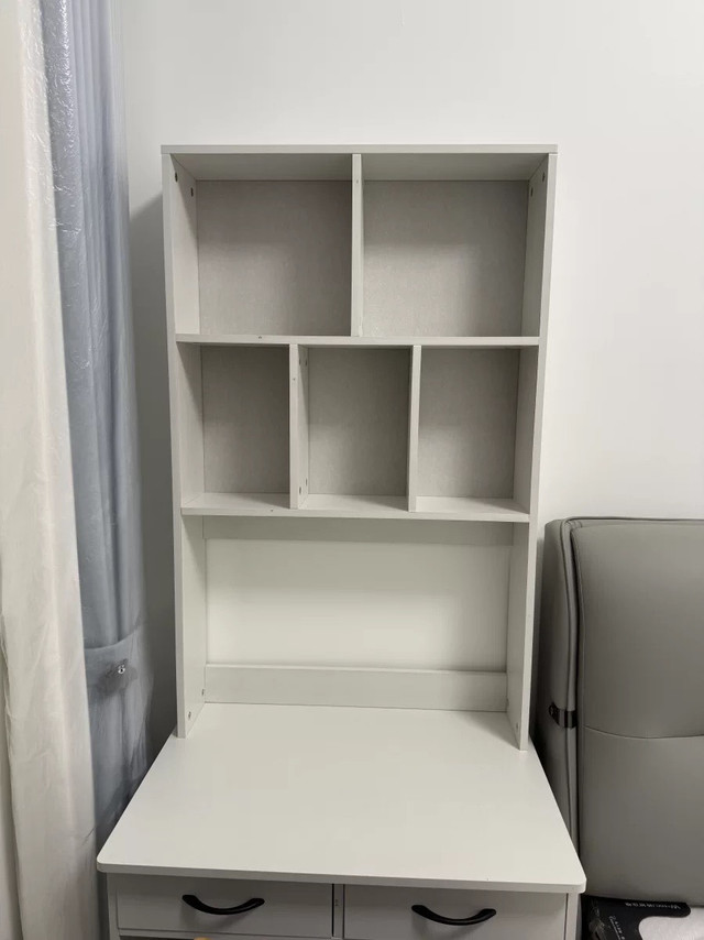 实木书桌书架一体组合学习桌小户型电脑桌