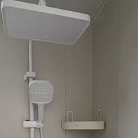 潜水艇奶油风毛巾架，高端白色，免打孔超治愈！