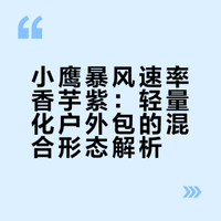 小鹰暴风速率香芋紫 | 软背板轻量户外包