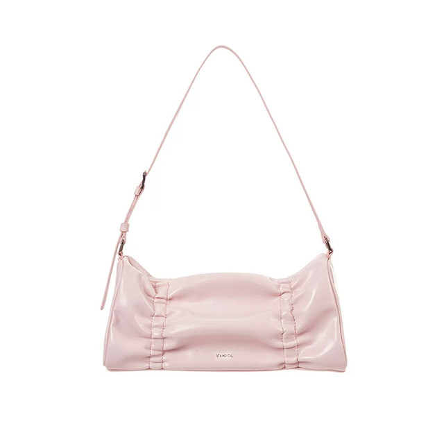 春日通勤配饰新选：STAND OIL 褶皱百褶包，拎出光泽感韩系优雅