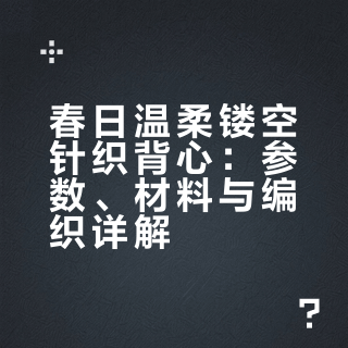 🧶春日针织温柔镂空网格背心，附中文图解