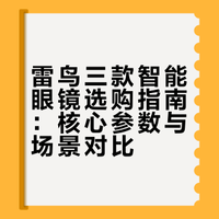 一文看懂｜雷鸟3款智能眼镜选购