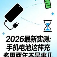 2026最新实测：手机电池这样充，多用2年🔋