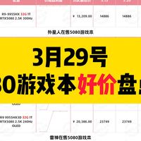 3月29号5080游戏本好价盘点！暗影骑士擎7S、微星泰坦17、苍龙16Ultra表现突出，拯救者价格猛涨