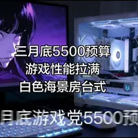 三月底5500预算小白游戏党性能拉满白色海景房搭配