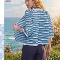清新水草花样钩针开衫：新手进阶的一体织指南