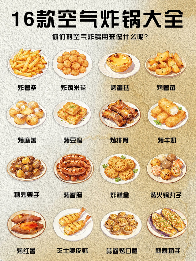 空气炸锅食谱大全，懒人必备