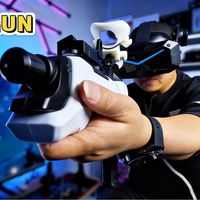 VR极致沉浸！PP GUN 硬核射击游戏 枪型VR控制器 枪架配件设备推荐 严阵以待UEVR模组 VR手柄支架测评