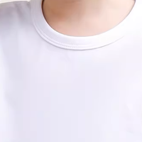 男童纯棉短袖T恤2024夏季圆领纯白色黑儿童半袖宝宝打底中大童女