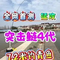 全网首测 猛攻 突击鲢4代钓青鱼，紫色很漂亮，是不是很能打？钓鱼，鱼竿，测评